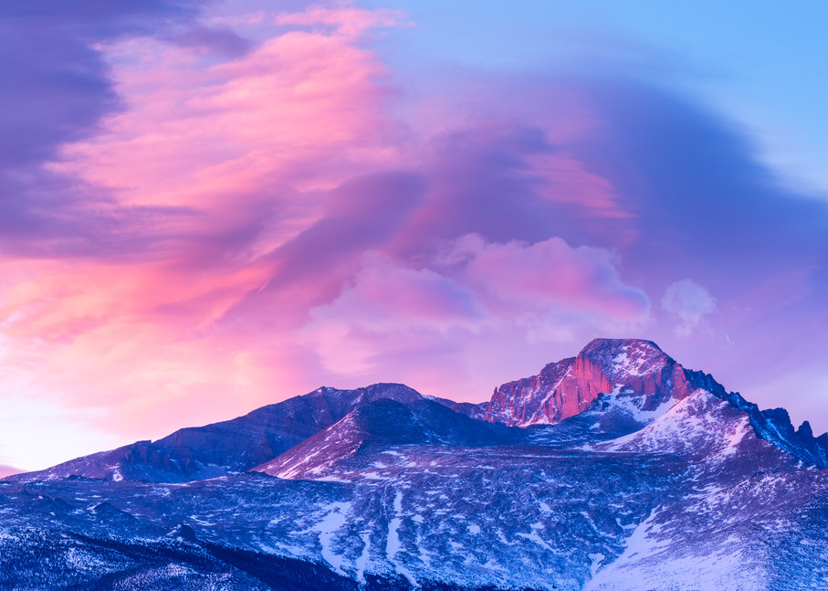 Colorado art of a Longs Peak sunrise by James Frank Photography