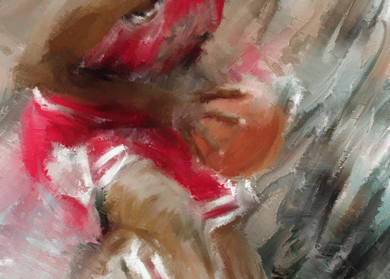 Michael Jordan basketball painting | Sports artist Mark Trubisky | Custom Sports Art