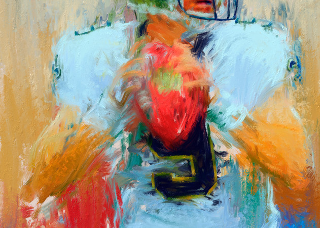 Drew Brees painting | Sports artist Mark Trubisky | Custom Sports Art