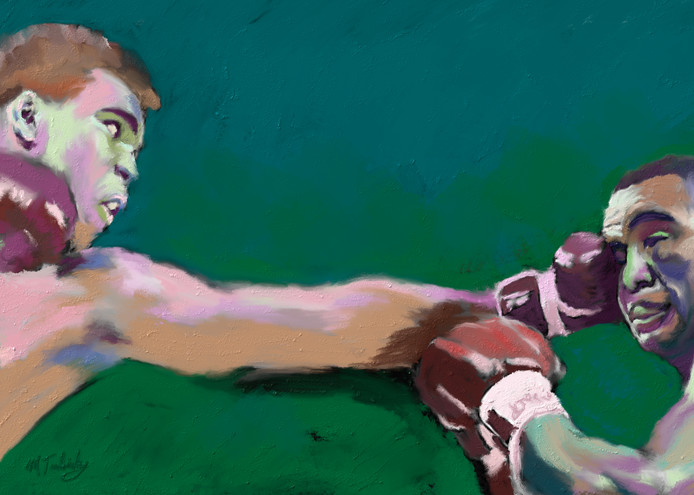 Muhammad Ali painting | Sports artist Mark Trubisky | Custom Sports Art
