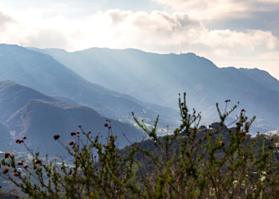 Light Rays in Topanga Canyon Photograph For Sale As Fine Art