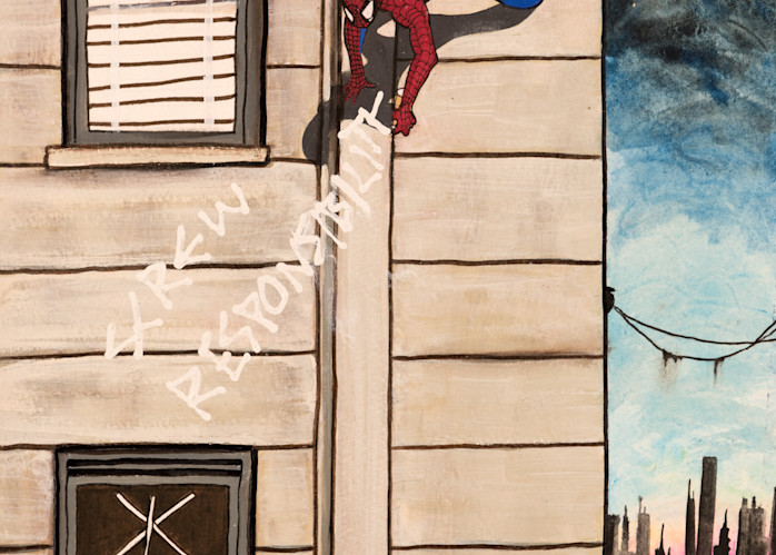 Screw Responsibility - Spiderman Painting - Original Art