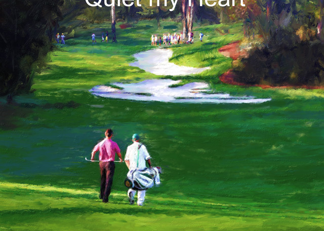 Golf poster of The Master's play | Sports artist Mark Trubisky | Custom Sports Art