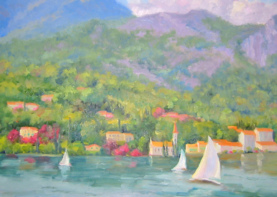Sailing Lake Como Art | B. Oliver, Art