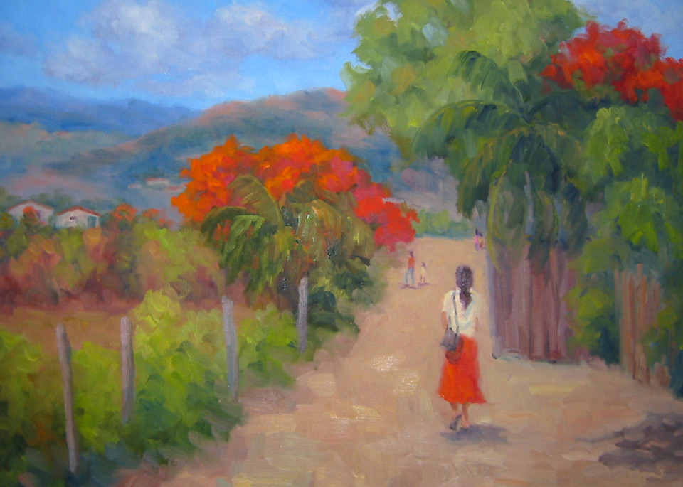 Senorita In A Red Skirt Art | B. Oliver, Art