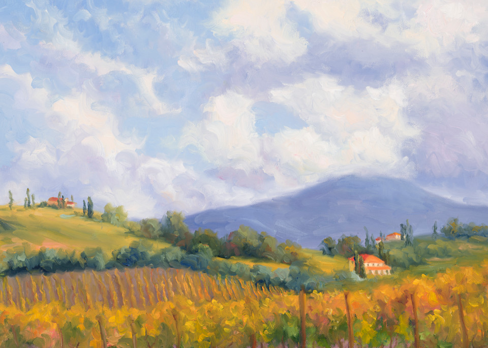 Vineyards In Autumn Art | B. Oliver, Art