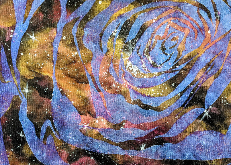 Nana galaxy paintings print by Sarah Trieckel Detwiler.