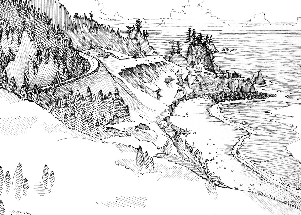 Hoosk Pen and Ink by Spencer Reynolds