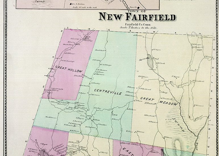 Map of New Fairfield, CT