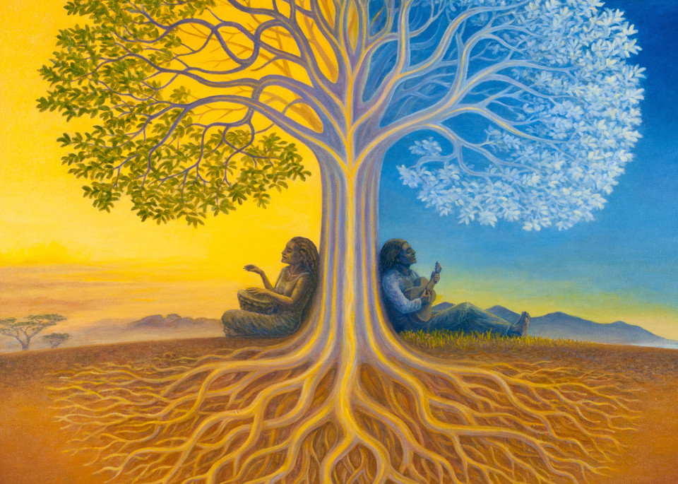 Djangoe's Tree custom print from the original painting by Mark Henson