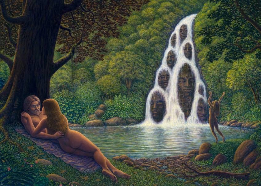 Fountain of Youth custom print from the original painting by Mark Henson