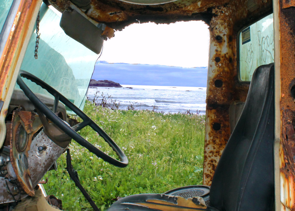 Rusty Truck with a View for Sale as Fine Art