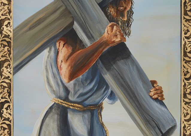 Second Station of the Cross painting by Holly Whiting
