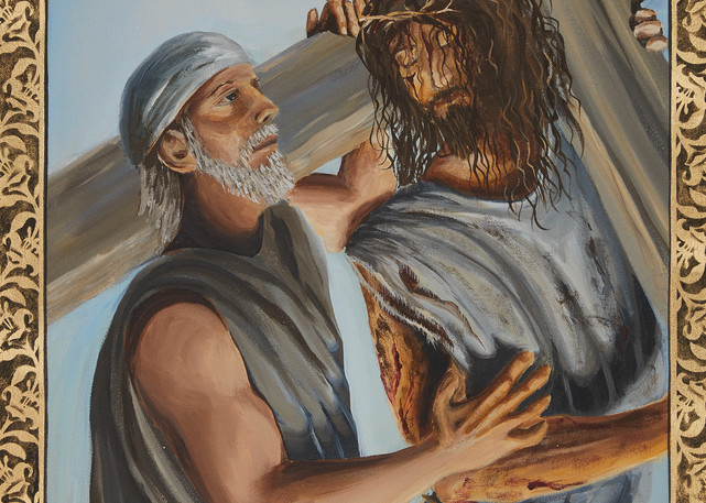 Fifth Station of the Cross Painting by Holly Whiting