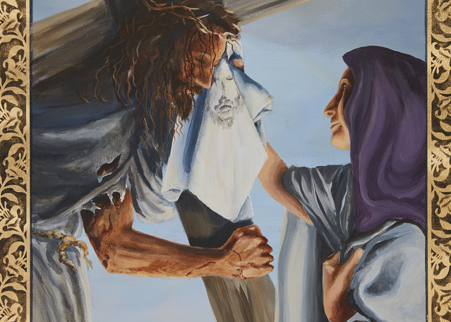 Sixth Station of the Cross painting by Holly Whiting