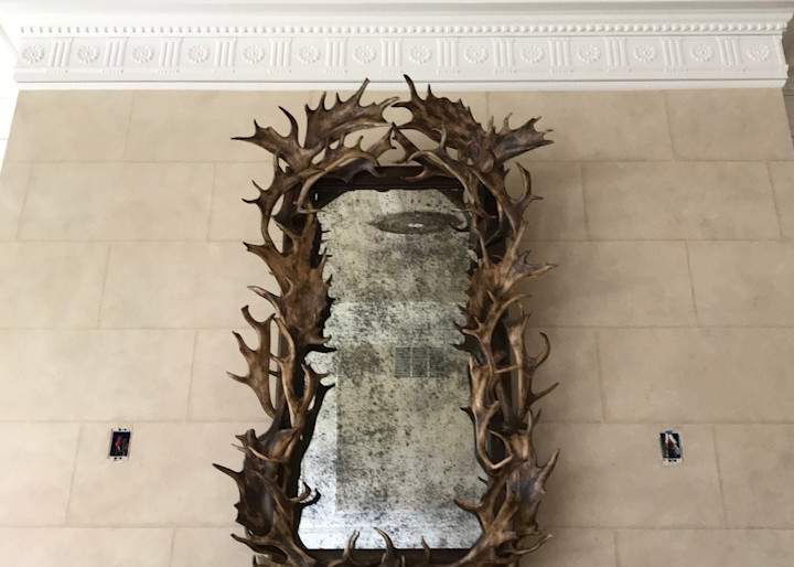 Stone Block, Faux Bois & Antique Mirror Art | Studio Artistica
