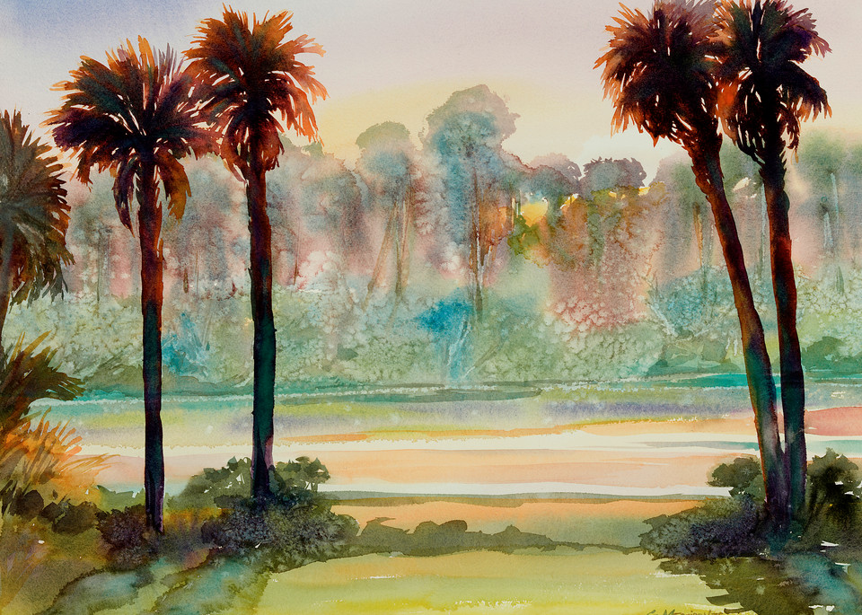 Sunset Looking West | Watercolor Landscape | Gordon Meggison IV