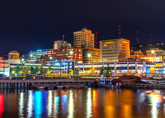 Downtown Duluth at Night Duluth Photos William Drew