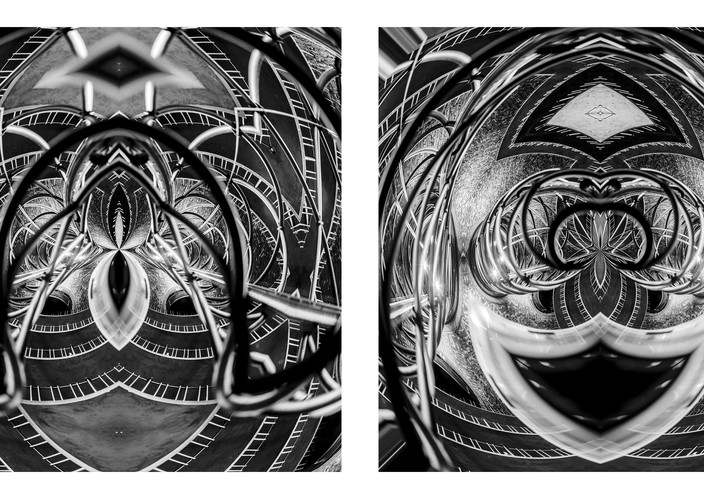 Metal Spiders Clowning (diptych)