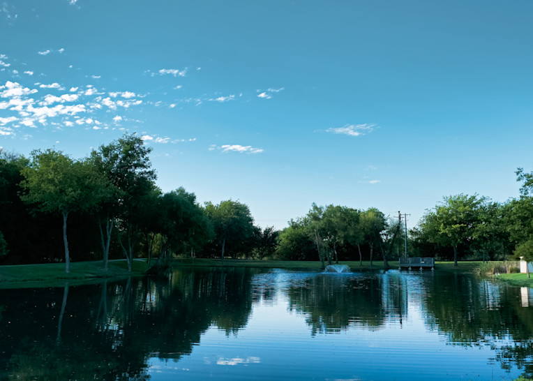 Pond In Roanoke Park 1 Art | Drone Video TX