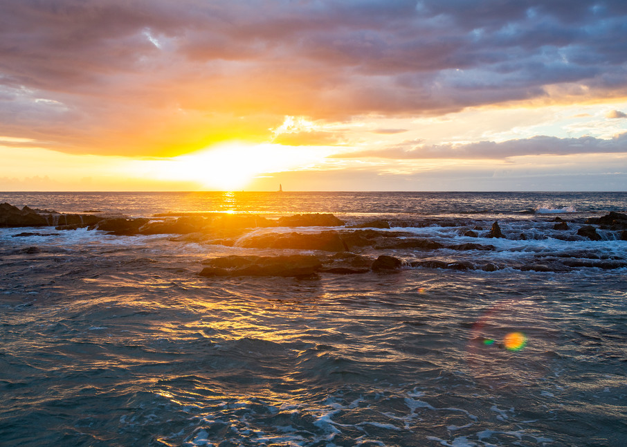 Sunset At Paradise Cove In Hawaii Photograph For Sale As Fine Art