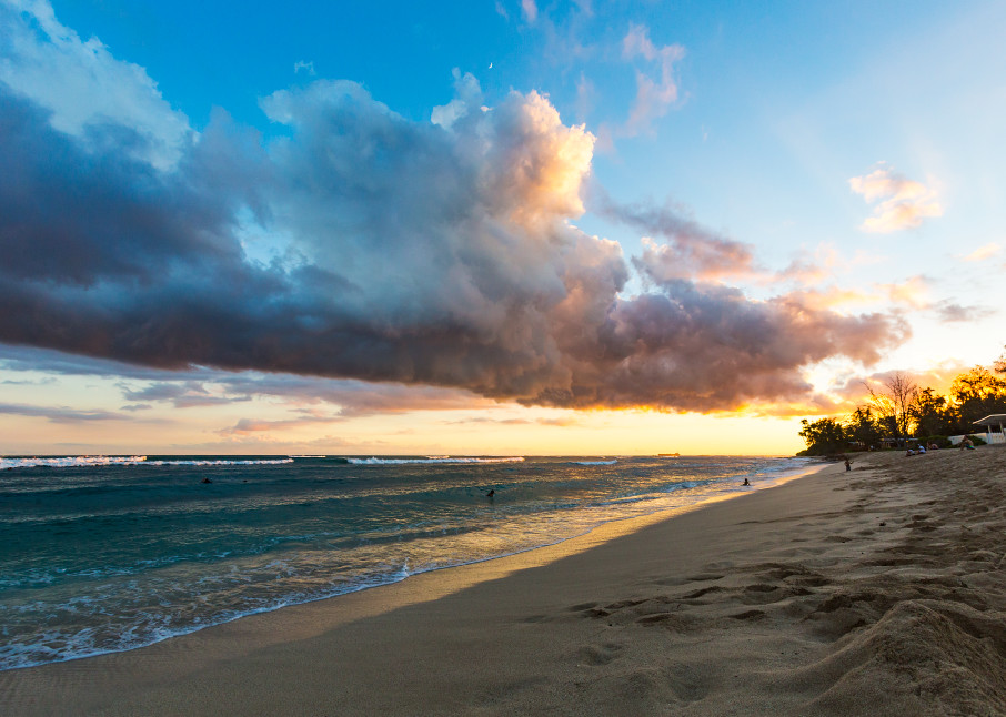 White Plains Beach At Sunset In Hawaii Photograph For Sale As Fine Art