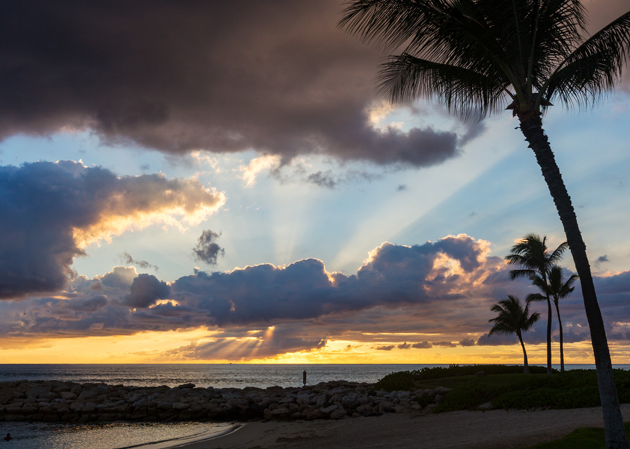 Lagoon 4 At Sunset In Ko'Olina, Hawaii Photograph For Sale As Fine Art