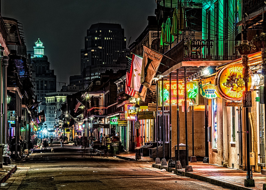 Bourbon Street neon glow photography