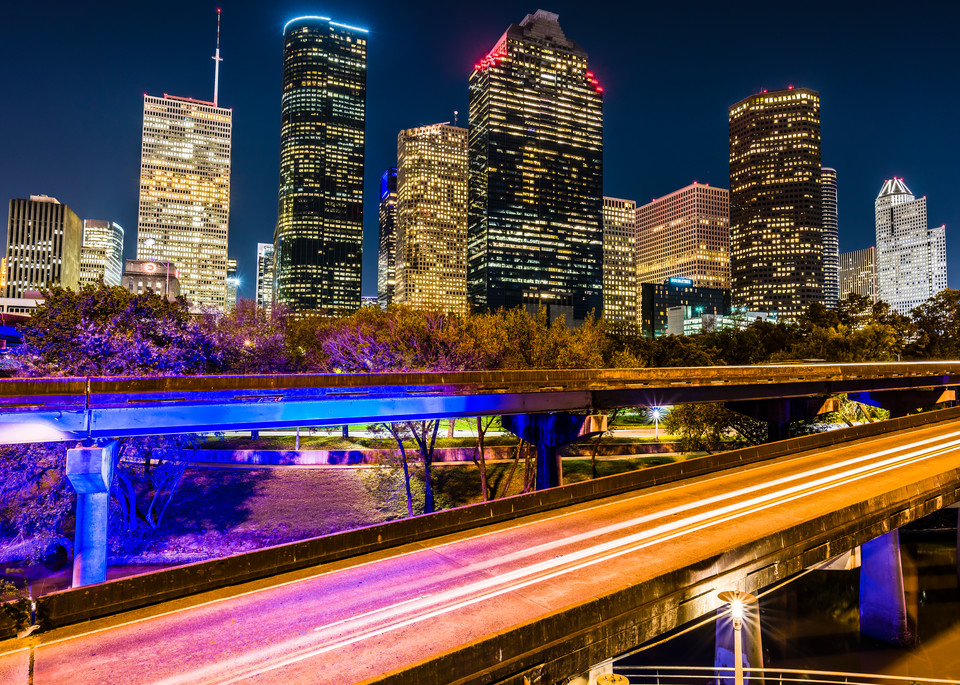 Houston skyline from I-45 photography — Texas fine-art photography prints