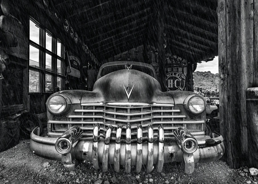 Rainy Garage Days | Fine Art Black and White Photograph