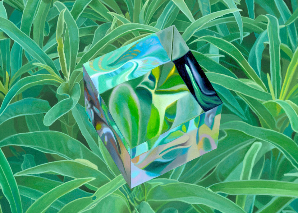Cube/Earth, Geometric Painting, The Art of Max Voss-Nester