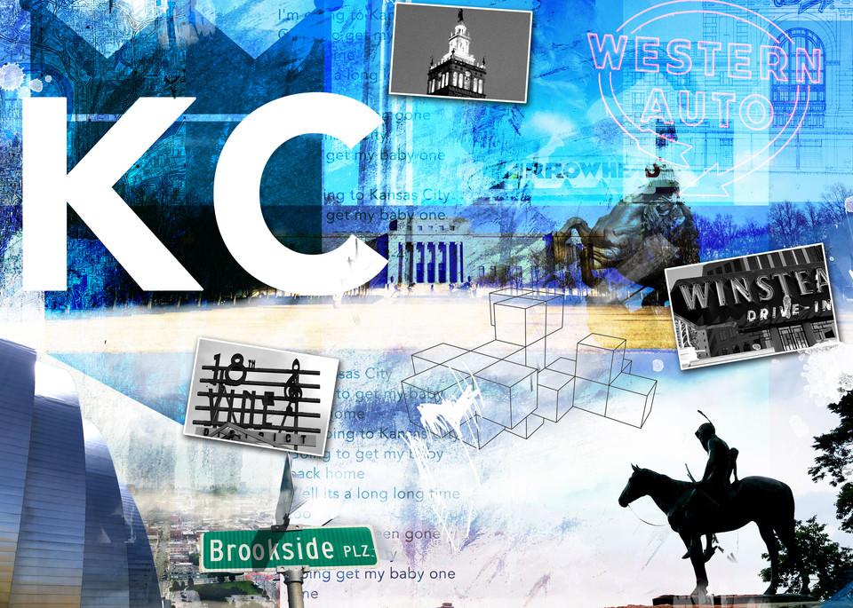 KC Icons 3 Fine Art Mixed Media Collage
