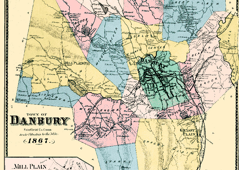Map of Danbury, Connecticut