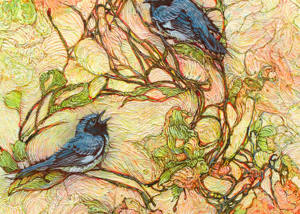 Lullaby, Black Throated Warbler | Col Mitchell Contemporary Paper Artist