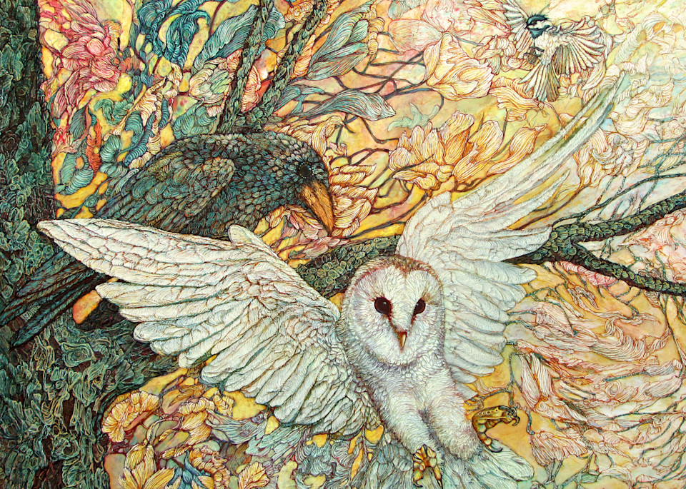 The Playground, Owl | Col Mitchell Contemporary Paper Artist