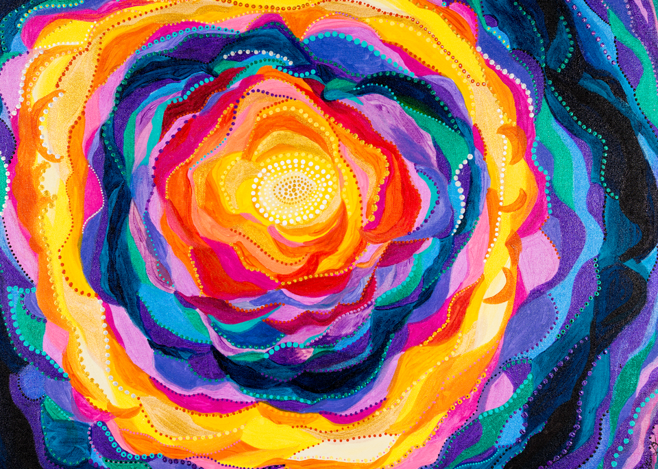Psychedelic Bloom Art Print