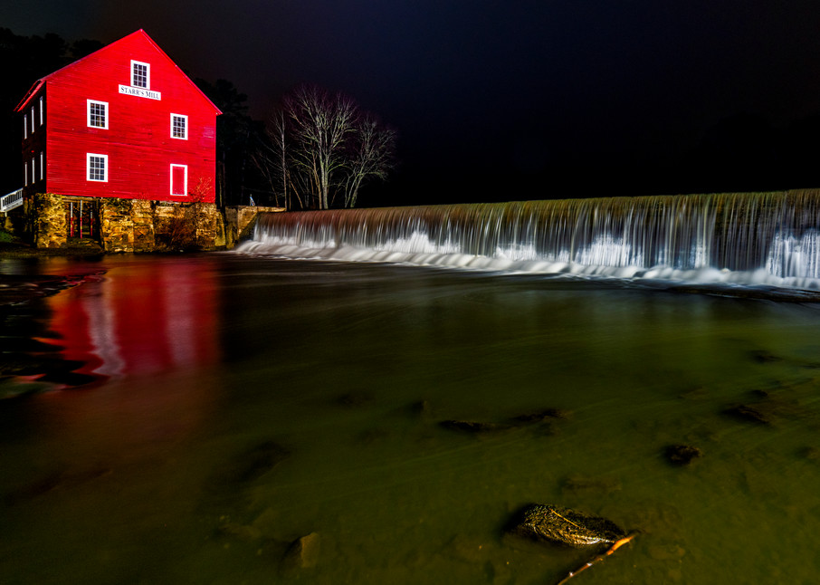 Starr's Mill at night photography