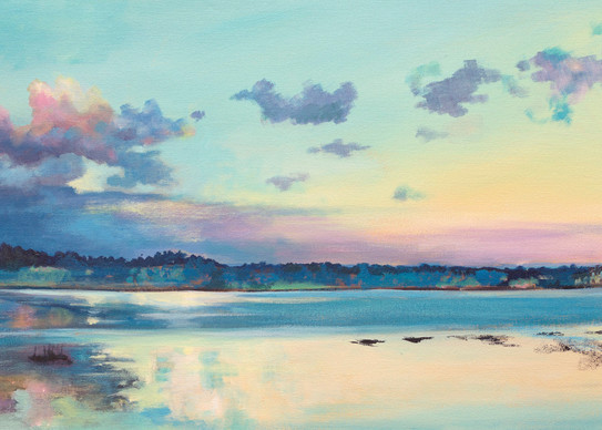 Sunset Salt Marsh Art Print