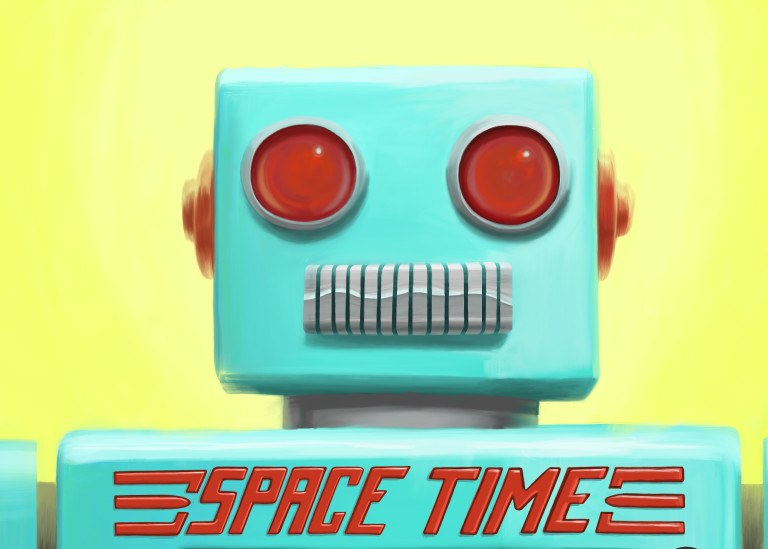 Space Time Robot Art | Davenik Art