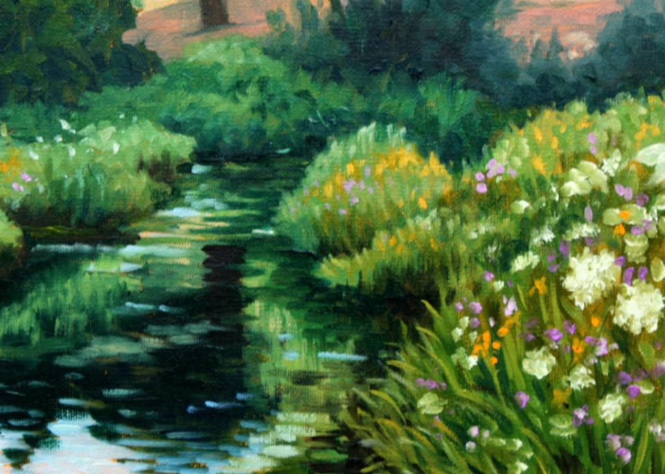 Summer Yarrow by the Creek Fine Art Print by Hilary J England