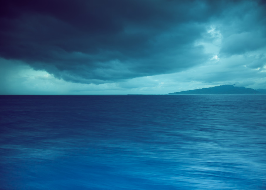 A tropical storm on the waters of Tahiti. 