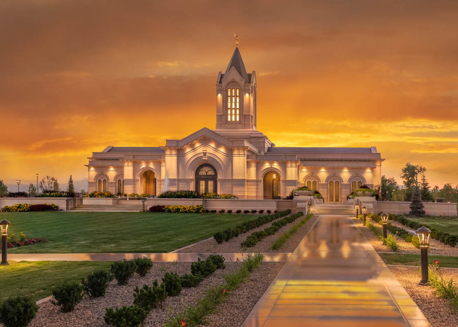 Fort Collins Temple - Amber Sunset