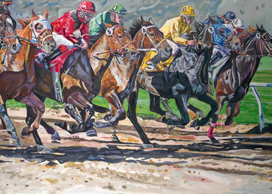 Tony Lipps Art Horse Race print