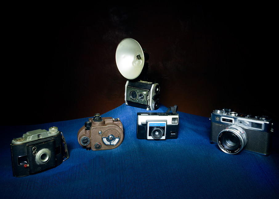 A Fine Art Photograph of Old Compact Cameras by Michael Pucciarelli