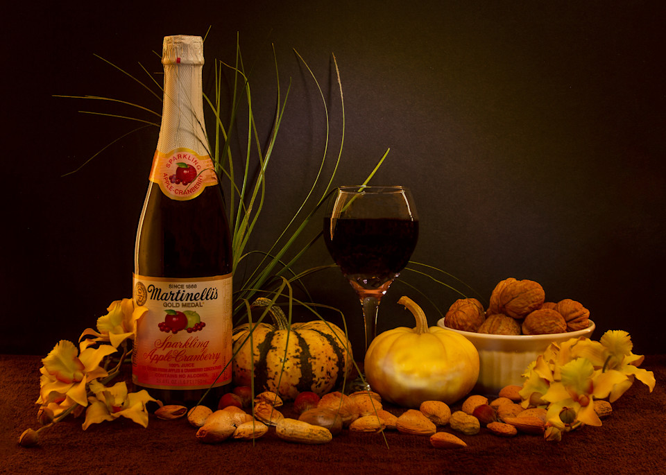 A Fine Art Photograph of Wine Products and Fruit by Michael Pucciarelli