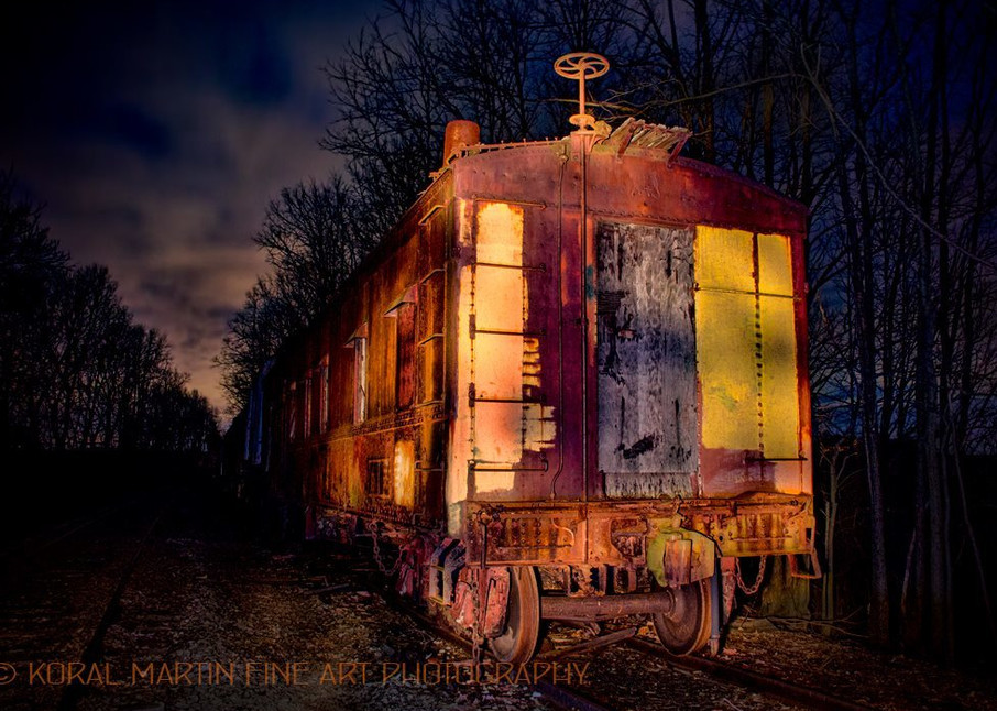 Old Train Light Painting  | Night Photography | Koral Martin Fine Art Photography