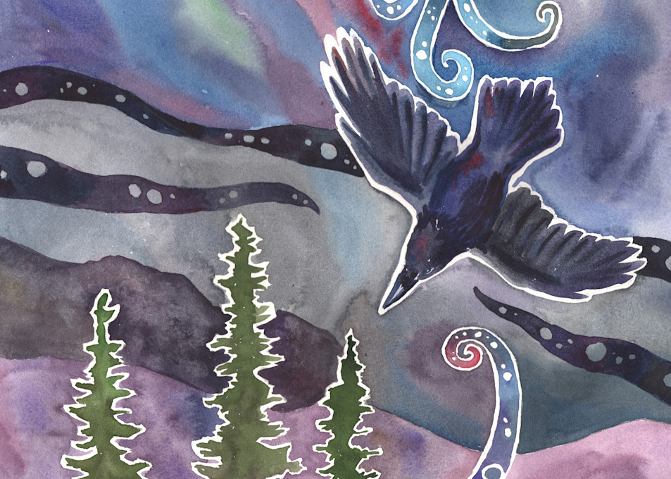 Aurora Raven Art | Amanda Faith Alaska Paintings / Estuary Arts, LLC