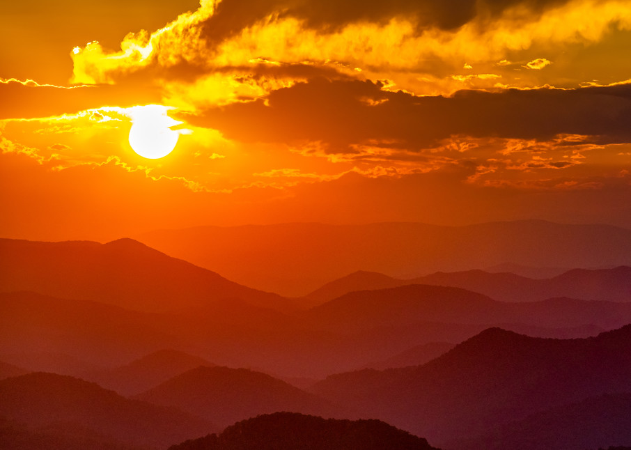 Sunset from Albert Mountain photography prints
