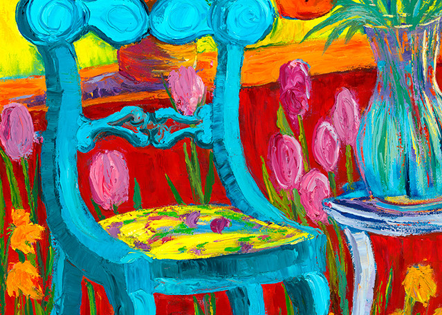 Blue Garden Chair Art | Fine Art New Mexico