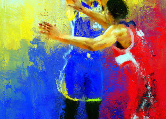 Stephen Curry Painting | Sports artist Mark Trubisky | Custom Sports Art